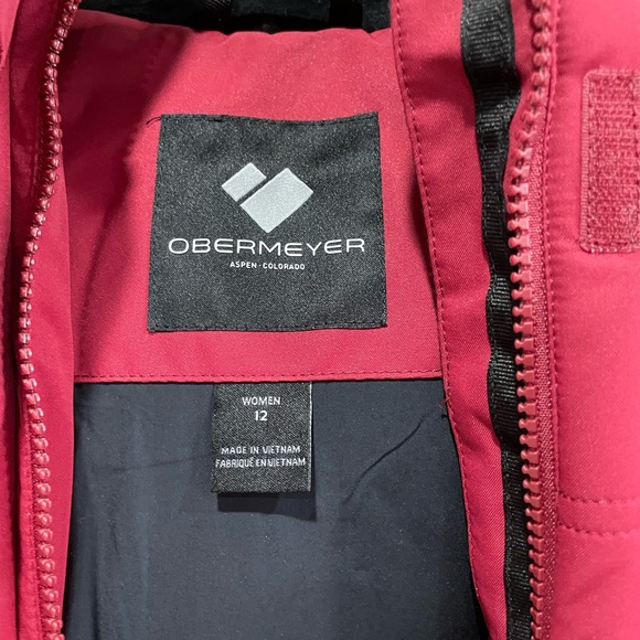 NWT Obermeyer Tuscany II Ski Jacket Size 12 Maroon - Picture 9 of 16